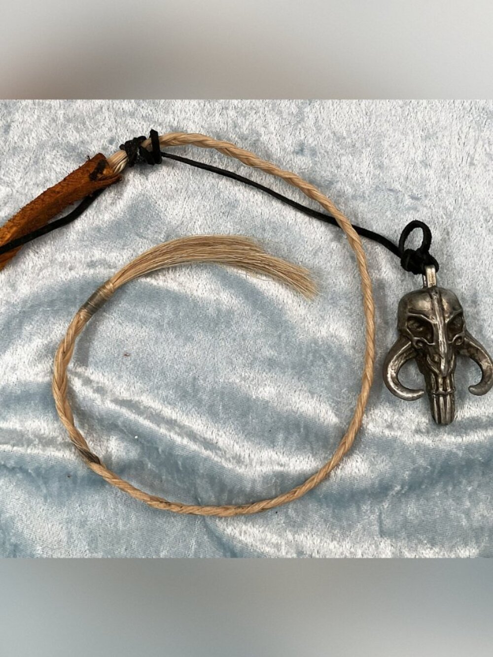 Handmade Star Wars Cosplay Mandalorian Wookie Braid with Mythosaur Attachment
